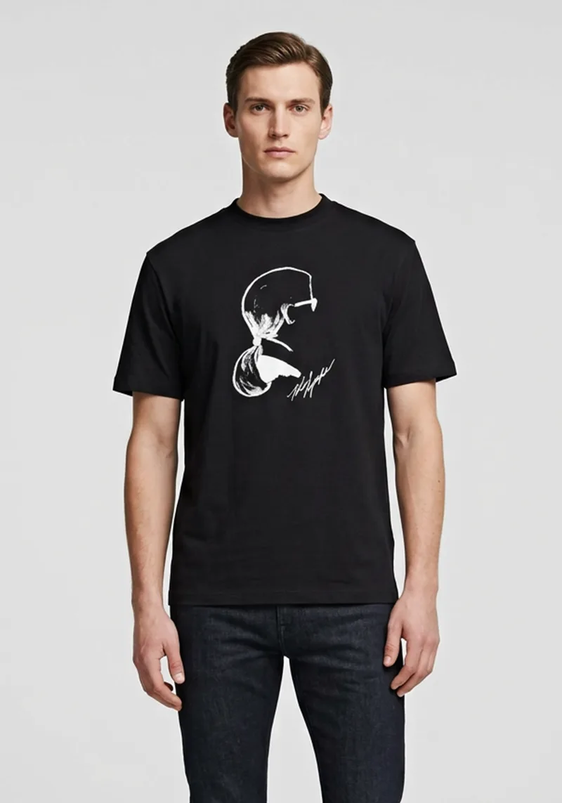 Karl Lagerfeld T Shirt Crewneck - 755146 562224 990 Black