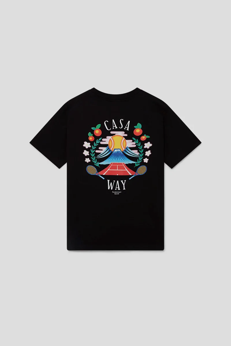 CASABLANCA Ανδρικό Μαύρο Casa Way Mountain T-Shirt