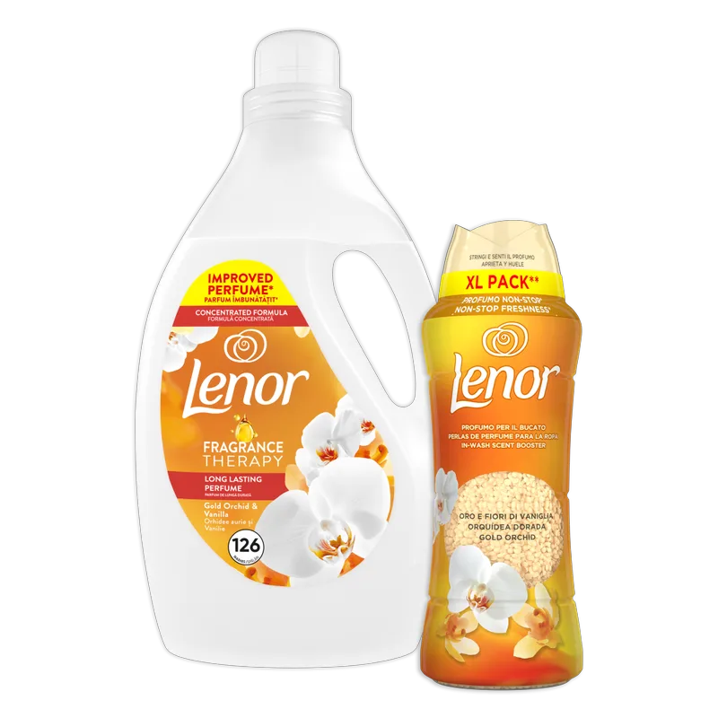Lenor Joy Χρυσό Orchid Set Μαλακτικό 126μεζ & Unstoppables 495gr