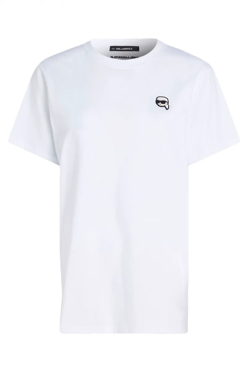 KARL LAGERFELD T-SHIRT IKON PATCH LOGO ΛΕΥΚΟ