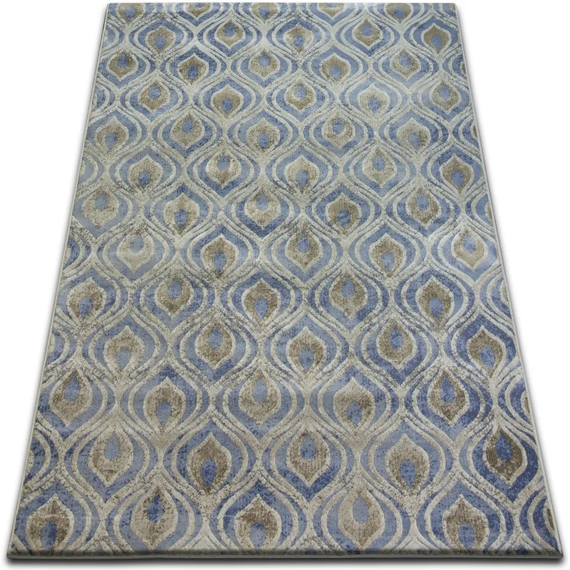 Χαλιά Rugsx Χαλί DROP JASMINE 030 μπλε/Καπνός 133x190 cm
