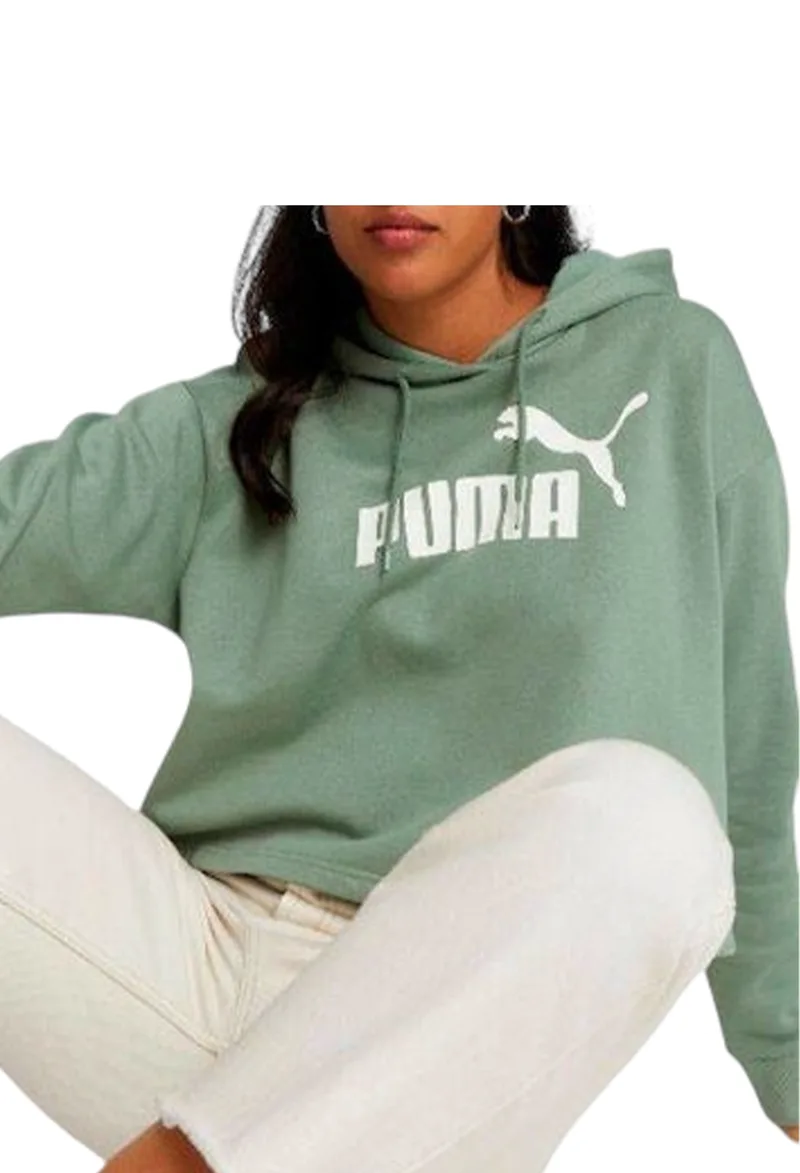Μπλούζα Μακρυμάνικη Puma Ess Cropped Logo Hoodie Fl 586869-48 Γυναικείο