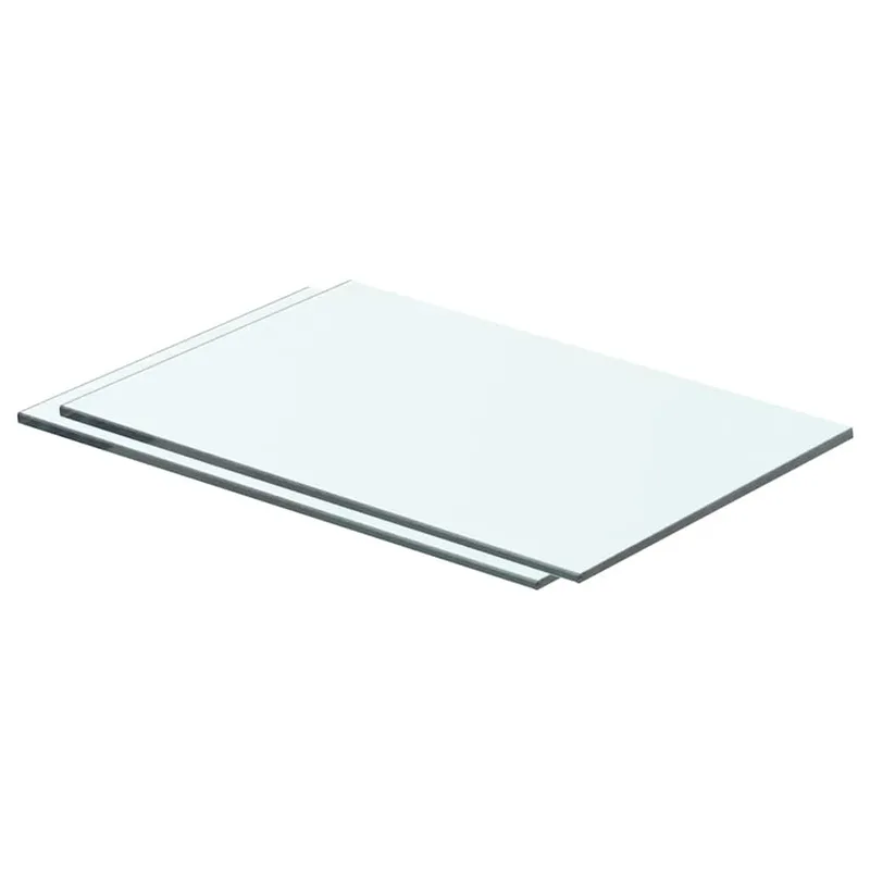 vidaXL Ράφια Πάνελ 2 τεμ. Διάφανα 40 x 20 εκ. Γυάλινα