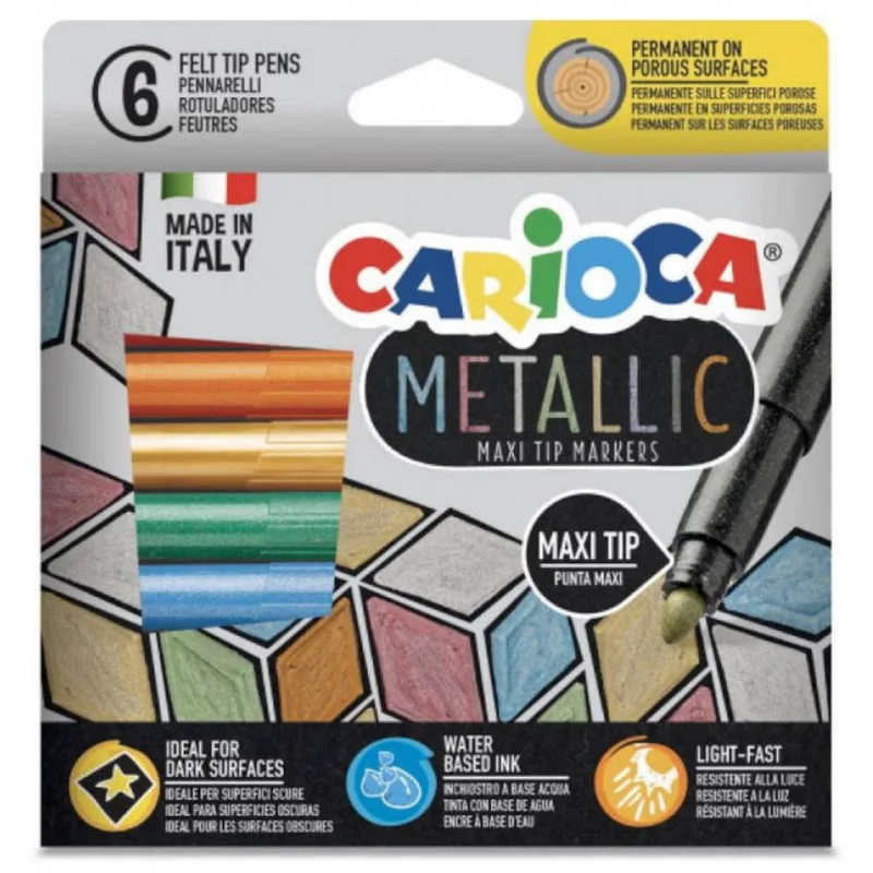 CARIOCA ΜΑΡΚΑΔΟΡΟΣ METALLIC 6 ΧΡΩΜΑΤΑ 6mm