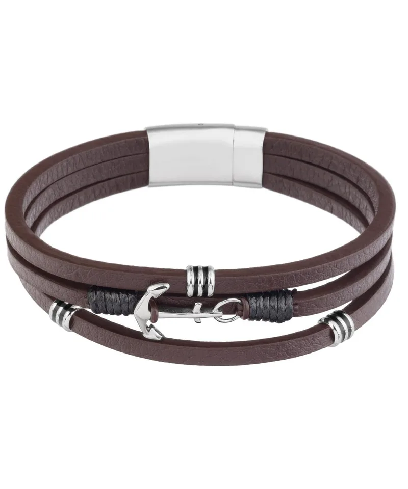 U.S. POLO Βραχιόλι από Ανοξείδωτο ατσάλι Brown JW9092BR