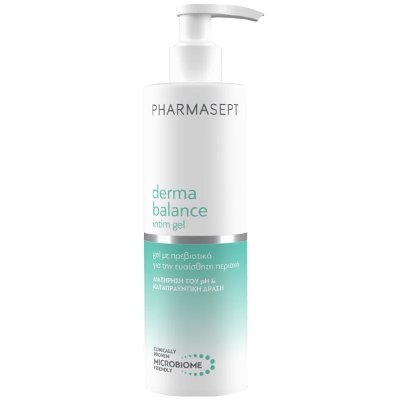 Pharmasept Derma Balance Intim Gel Απαλό Gel Καθαρισμού Με Πρεβιοτικά Για Την Υγιεινή Της Ευαίσθητης Περιοχής 250ml