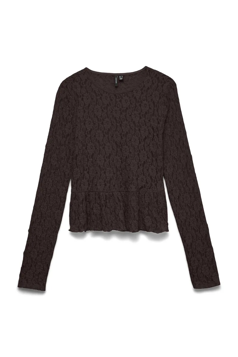 Μπλούζα δαντέλα με πέπλουμ VERO MODA