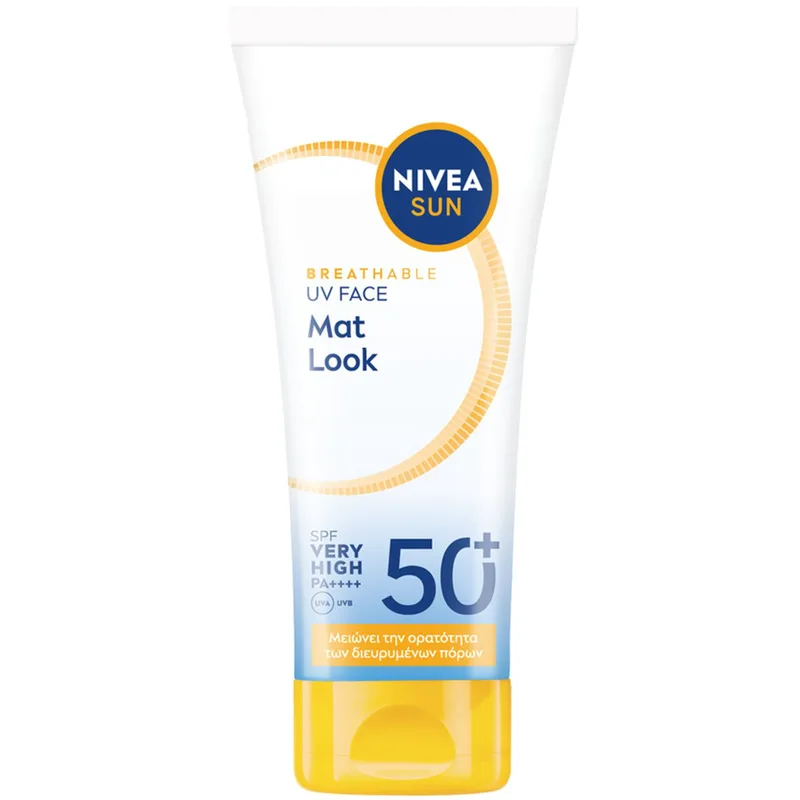 Nivea Sun UV Face Mat Look Spf50+ Cream Αντηλιακή & Ενυδατική Κρέμα Προσώπου Πολύ Υψηλής Προστασίας & Ματ Υφής Κατά της Φωτογήρανσης 40ml