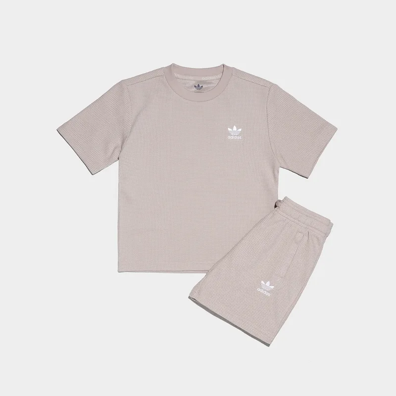 adidas Originals K Loose Waffle Short T-Shirt Set (9000261384_87637)