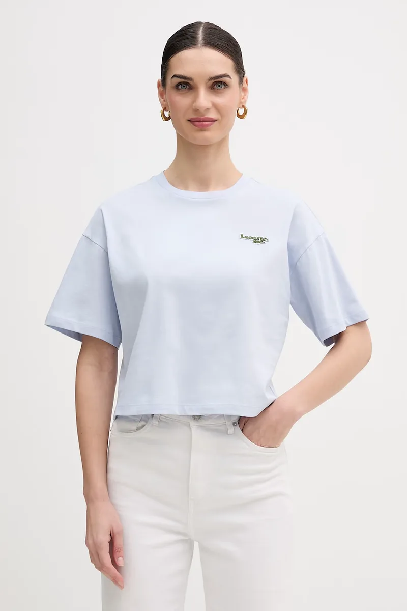 Lacoste Κροπ τοπ Γυναικείο βαμβακερό