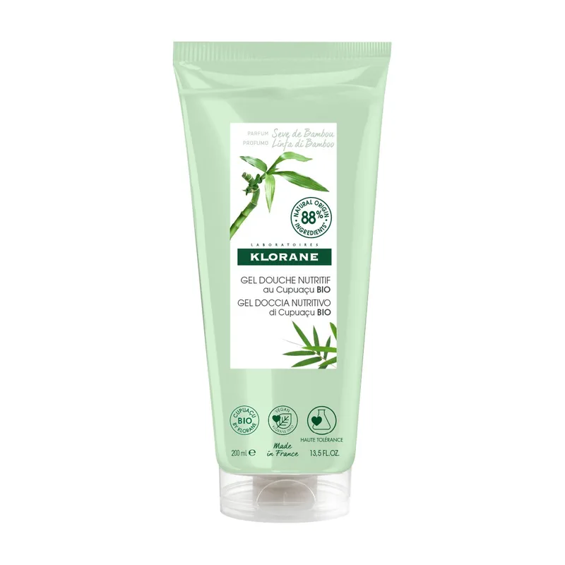 Klorane Nourishing Shower Gel with Organic Cupuacu Butter & Bamboo Sap Απαλό Αφρόλουτρο με Άρωμα Από Χυμό Μπαμπού 200ml