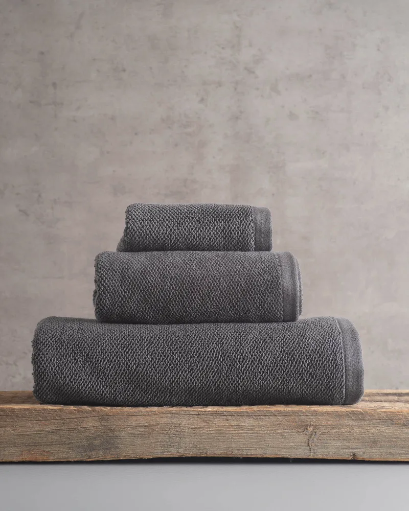 Σετ πετσέτες μπάνιου 3 τεμ. ESSENCE DARK GREY (ΣΑΚΟΥΛΑ), RYTHMOS HOME