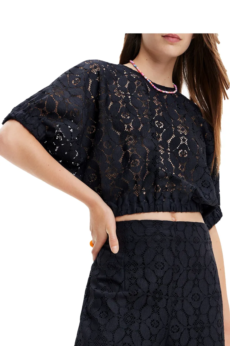 Μπλούζα Κοντομάνικη Desigual Lucca 23SWBW01-2000 Γυναικείο