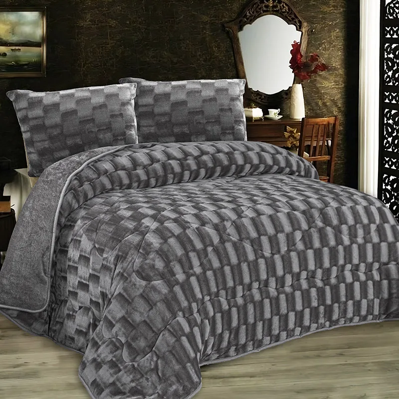 Κουβερτοπάπλωμα Υπέρδιπλο 220X240 Dimcol 1940 Grey (220x240)