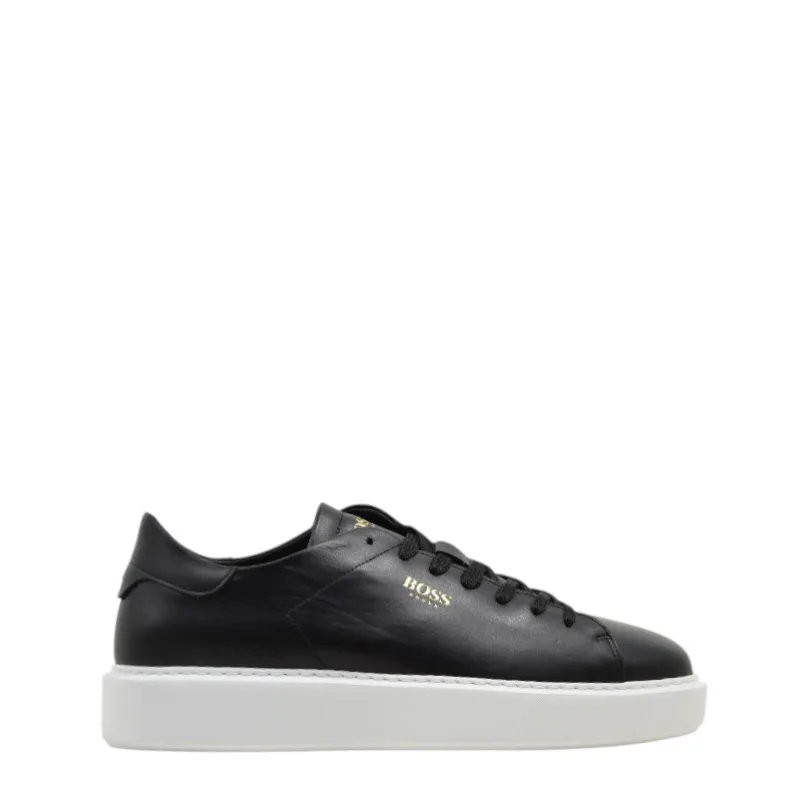 Ανδρικά sneakers BOSS D5720 BLACK GARDA μαύρο δέρμα