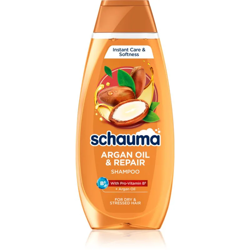 Schwarzkopf Schauma Argan Oil & Repair αποκαταστατικό σαμπουάν για ξηρά και κατεστραμμένα μαλλιά 400 ml