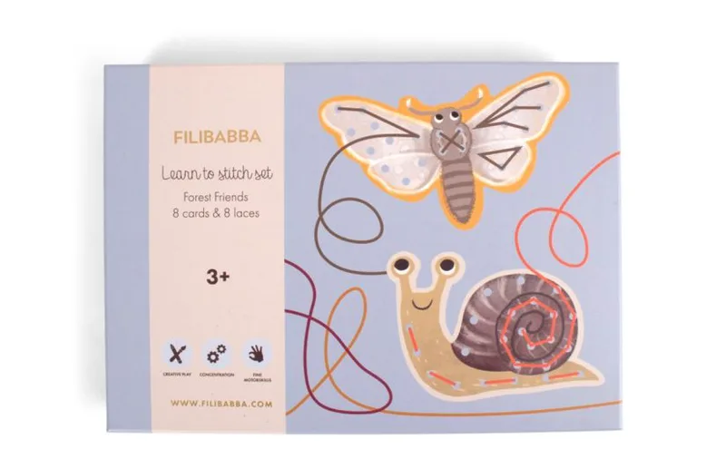 Filibabba Learn to Stitch Set – Forest Friends