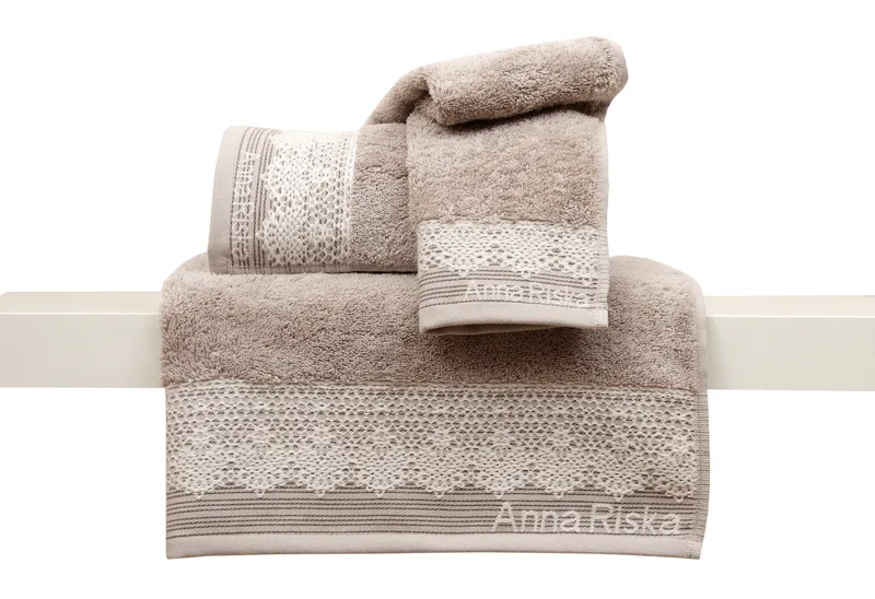 Σετ πετσέτες μπάνιου 3 τεμ. KARLA 2 BEIGE, ANNA RISKA