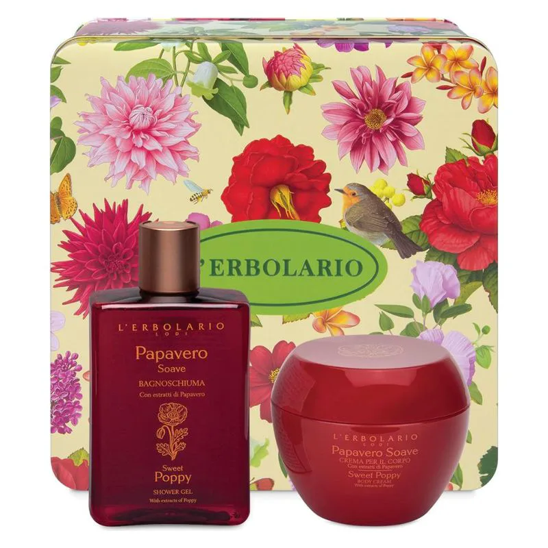 L'Erbolario Soave Poppy Set Shower Gel 250 ml + Body Cream 200 ml