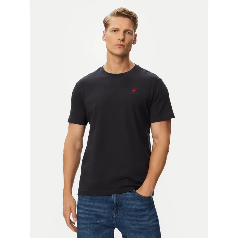 Beverly Hills Polo Club T-Shirt P-SS26M-TS41740 Σκούρο μπλε Regular Fit