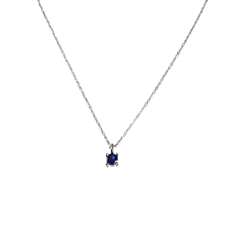 Κολιέ Γυναικείο Ασήμι με μπλε zircon Gatsa KL441