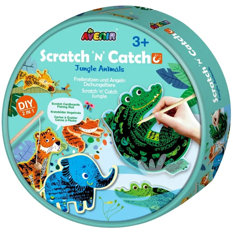 Avenir Scratch 'N' Catch Κωδ 60765 Παιδικό Εκπαιδευτικό Παιχνίδι 3+ Years 1 Τεμάχιο - Jungle Animals