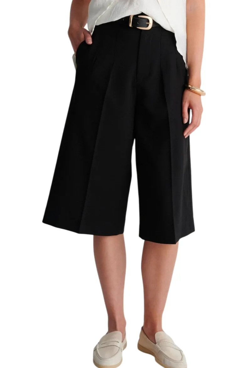 Βερμούδα Ale Ψηλόμεση Με Ζώνη 8923186-BLACK Γυναικείο