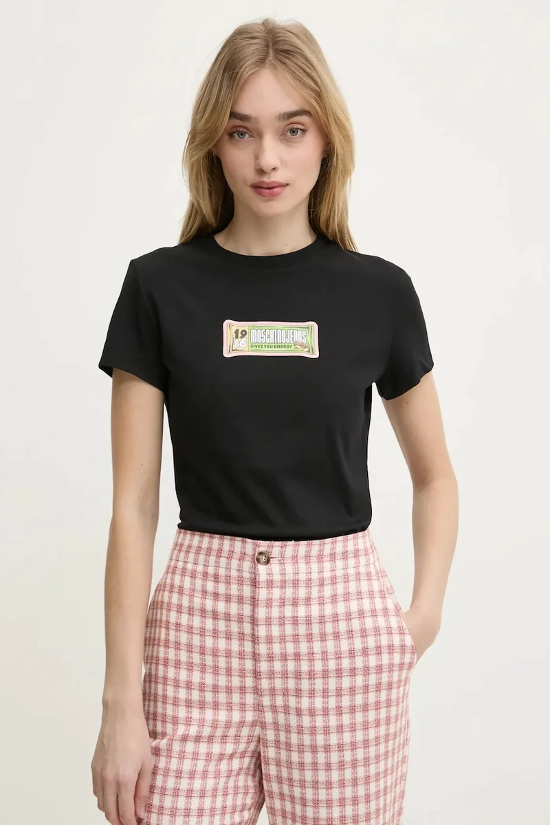 Moschino Jeans Βαμβακερό μπλουζάκι Moschino Jeans