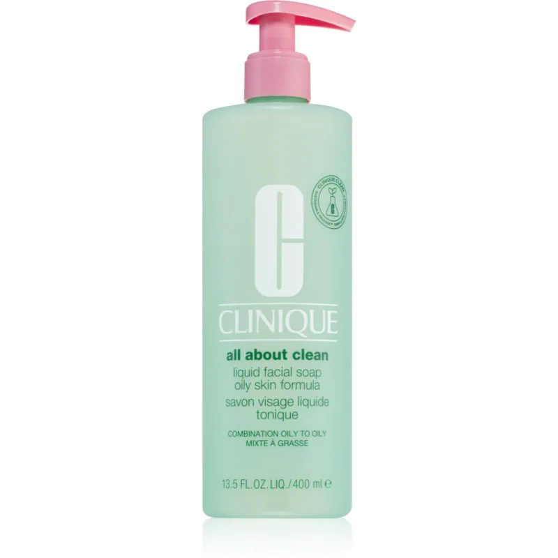 Clinique Liquid Facial Soap Oily Skin Formula υγρό σαπούνι για μικτή και λιπαρή επιδερμίδα 400 ml