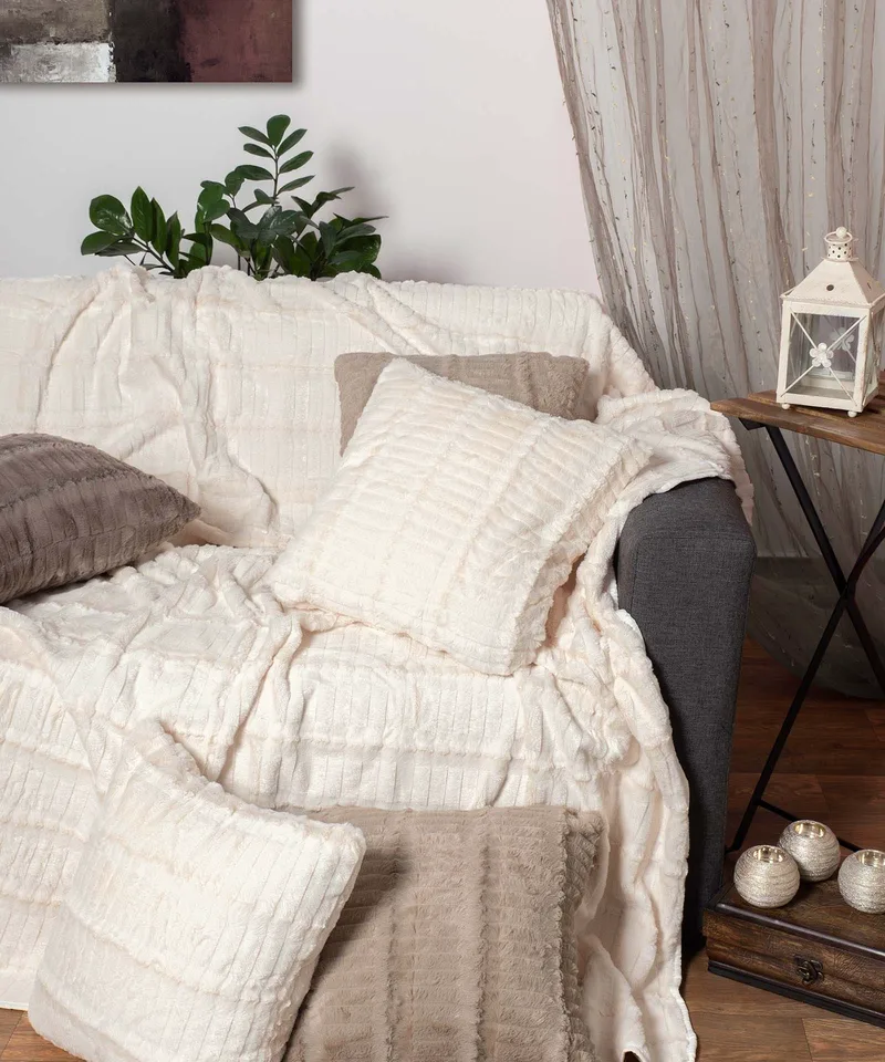 Μαξιλαροθήκη Διακόσμησης Silk Fashion Stripe Ivory 45x45
