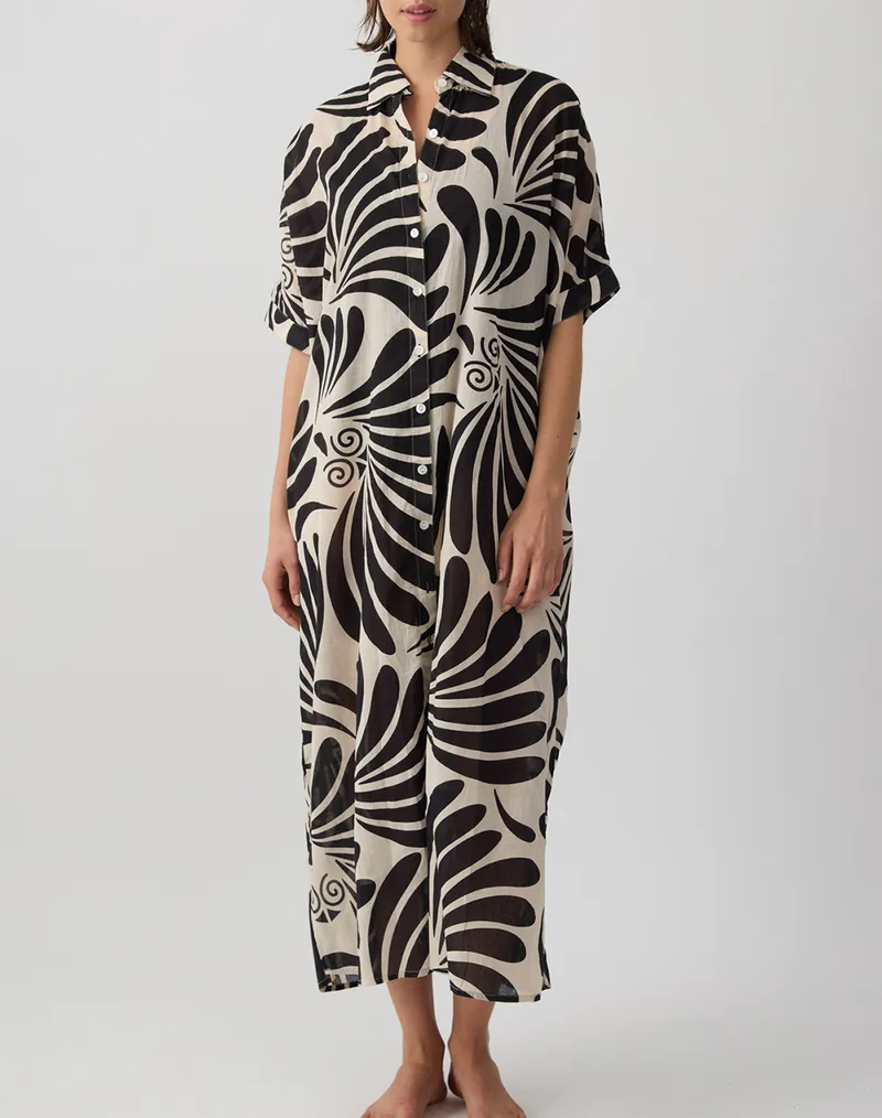 MINERVA DRESS SHIRT LONG PRINT RESORT 96-53322-210 Multi