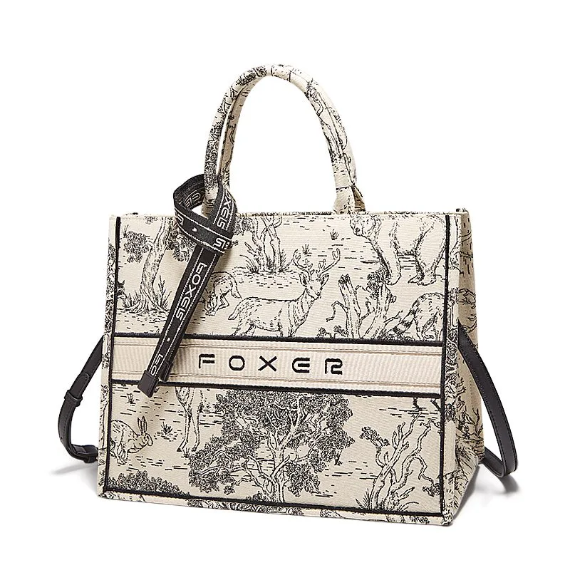 Γυναικεία Τσάντα Χειρός Foxer 9165033F black white