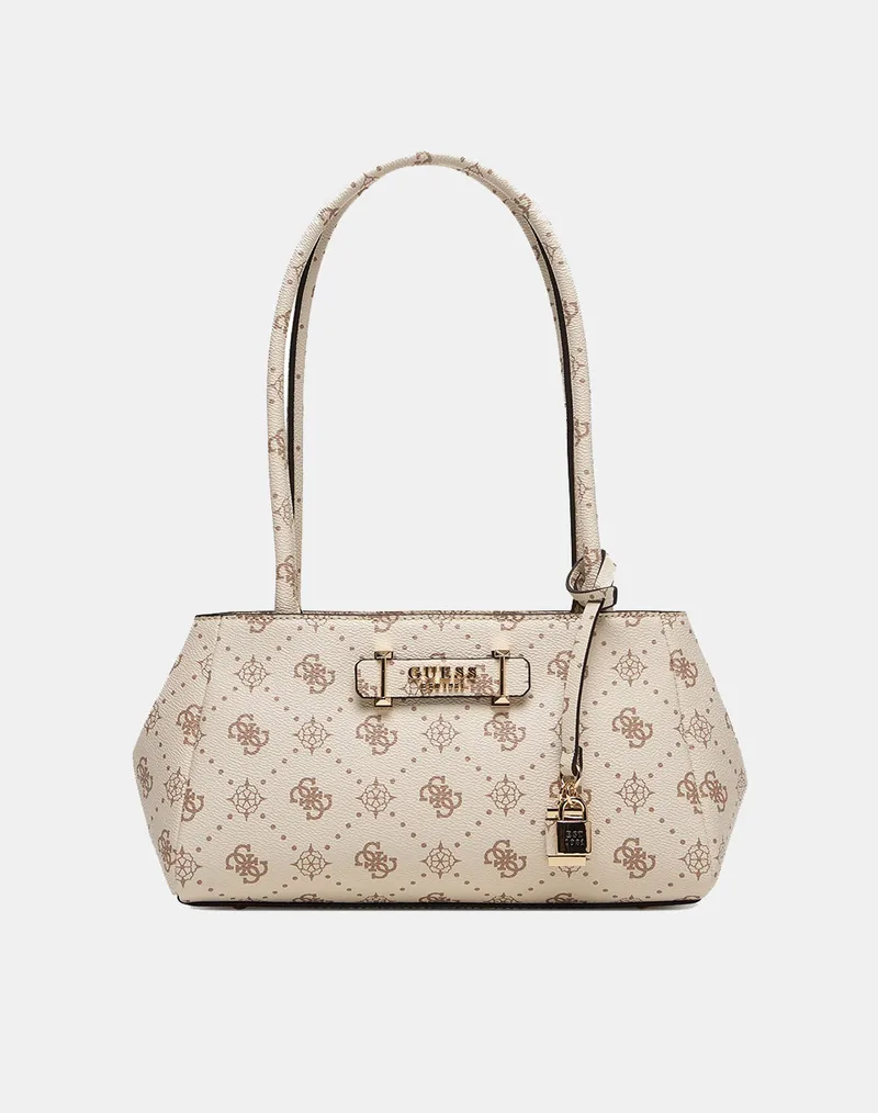 GUESS CARRIE LOGO GRLFND SHLDR STCHL ΤΣΑΝΤΑ ΓΥΝΑΙΚΕΙΟ HWGP9898080-VNO Cream