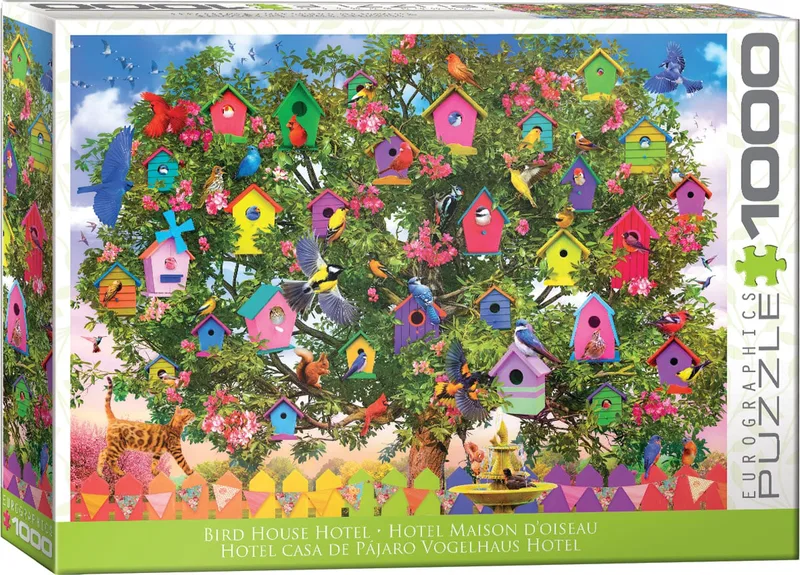 Puzzle 1000τμχ Bird House Hotel by Olena