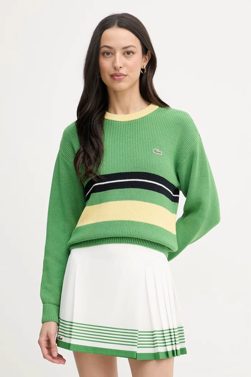 Lacoste πουλόβερ γυναικείο με πρόσμιξη μαλλιού