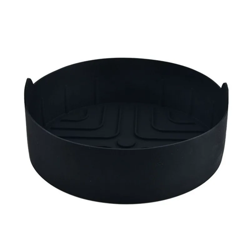 Φόρμα σιλικόνης για AirFryer Rosberg R51980RS, Στρογγυλή, 18.8 x 5.5cm, Μαύρο