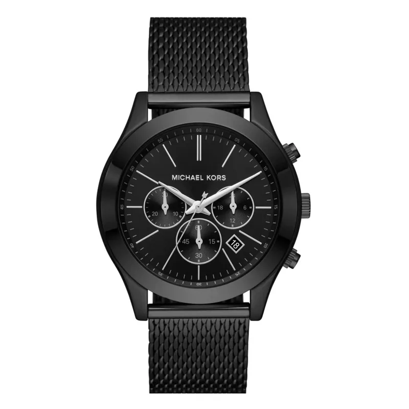 MICHAEL KORS Slim Runway Chronograph Black Stainless Steel Mesh Watch MK9060