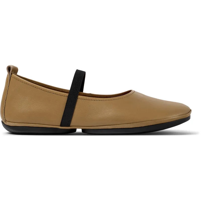 CAMPER Right - Μπαλαρίνες Για Γυναικεία - Καφέ, Μέγεθος 35, Smooth leather