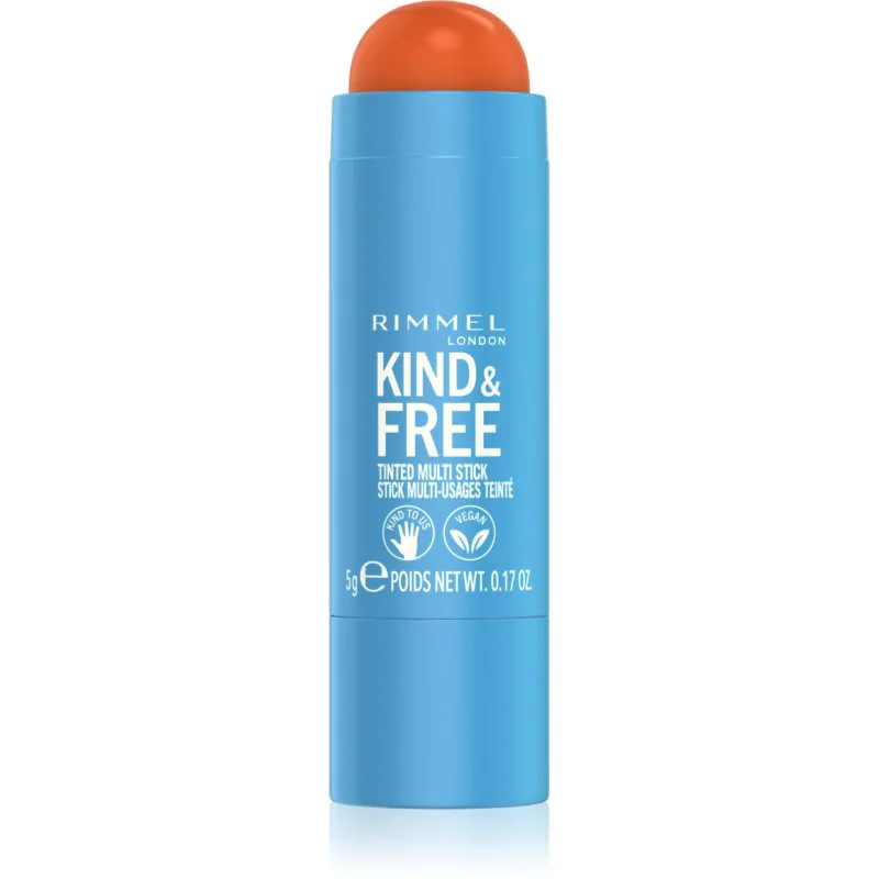 Rimmel Kind & Free πολυλειτουργικο μεικ απ για τα ματια, τα χειλη και το προσωπο απόχρωση 004 Tangerine Dream 5 γρ