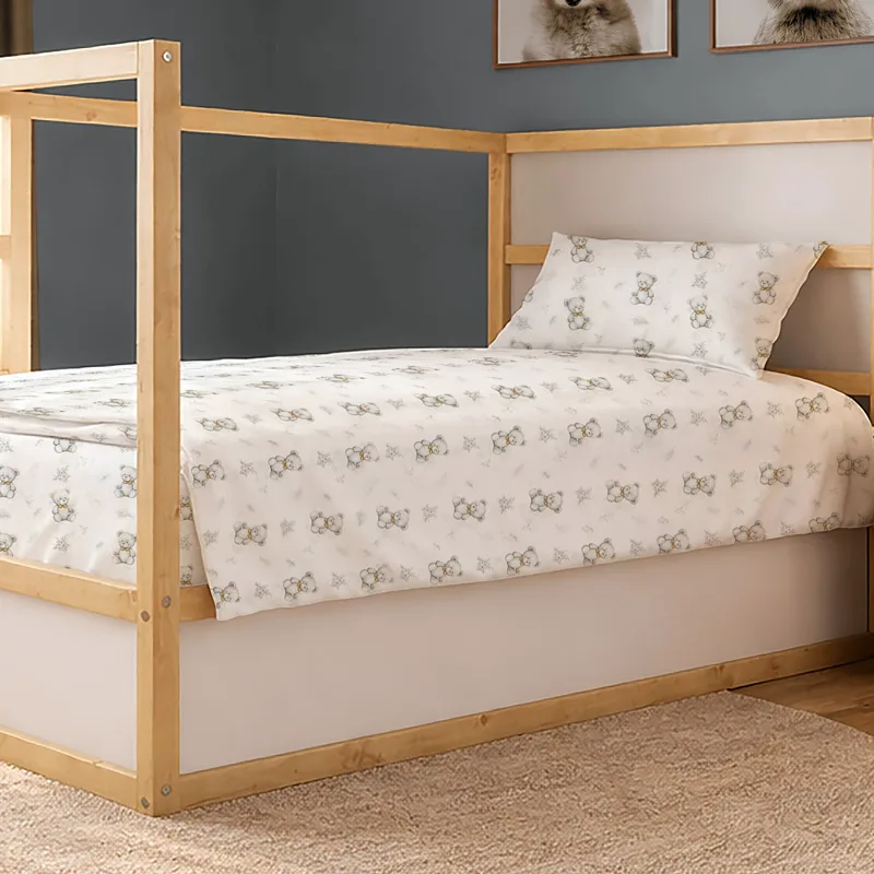 Παπλωματοθήκη Μονή 160x240 Dimcol Newborn Bear 717 Grey