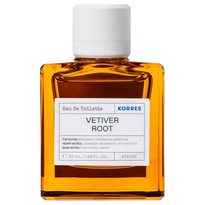 Korres Vetiver Root Eau de Toilette Ανδρικό Άρωμα με Νότες από Περγαμόντο, Κάρδαμο & Πράσινο Τσάι 50ml