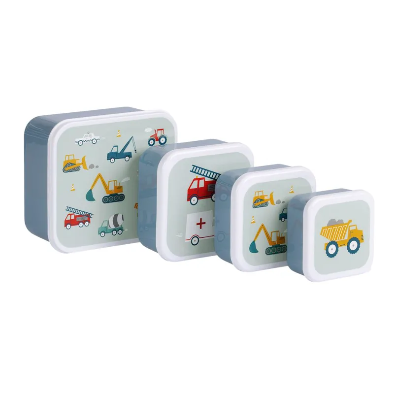 Δοχεία φαγητού Lunch box set - Vehicles - A little lovely company