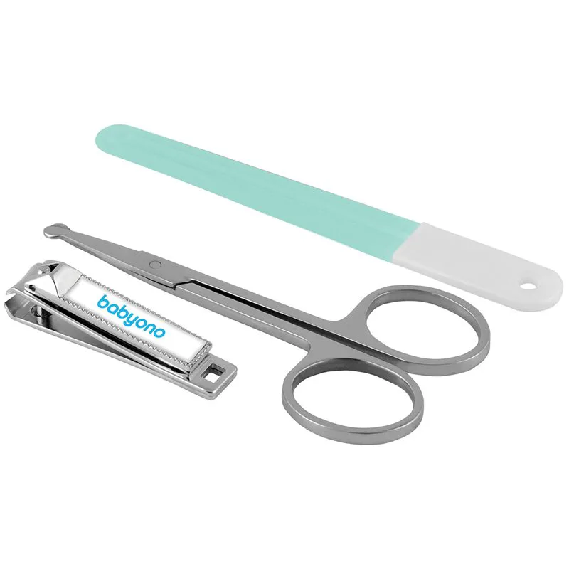 BabyOno Take Care Nail Care σετ μανικιούρ για παιδιά Mint 1 τμχ