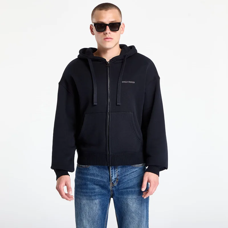 Φούτερ Daily Paper Boxy Zip Up Hoodie Black XL