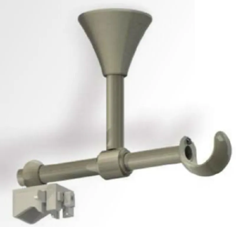 Διπλό Στήριγμα Οροφής για Κουρτινόξυλα Φ.25 Inox 01616 σε 5 χρώματα (Μπρονζέ)