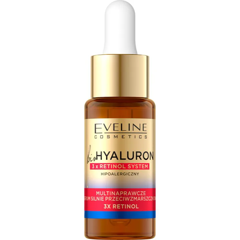 Eveline Cosmetics Bio Hyaluron 3x Retinol System ορός νύχτας κατά των ρυτίδων 18 ml