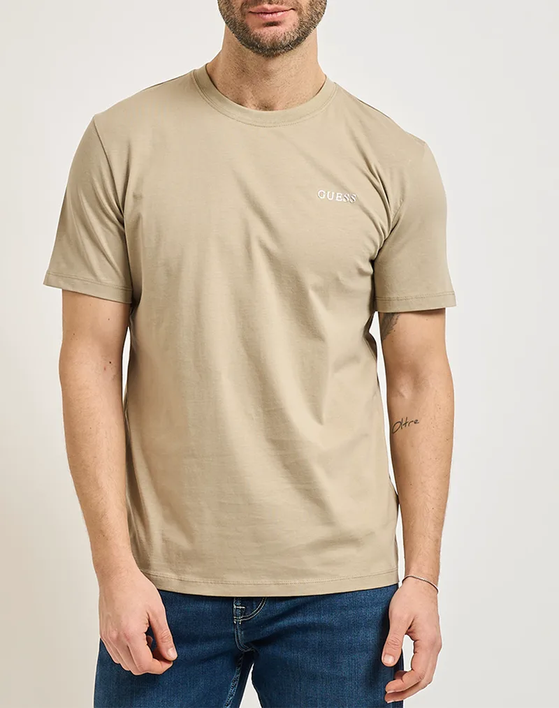 GUESS MARZIO CN SS T-SHIRT ΜΠΛΟΥΖΑ ΑΝΔΡΙΚΟ Z6RI17I3Z14-G9I0 Biege
