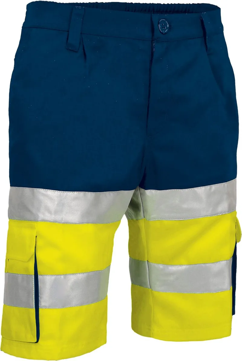 Hi-Vis βερμούδα BRANDON Valento BEVABRAAM Fluo Yellow-Orion Navy Blue