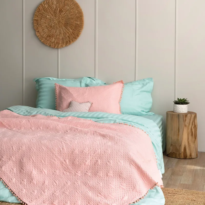 Κουβερλί King Size Palamaiki Morgan Ροζ 260x240