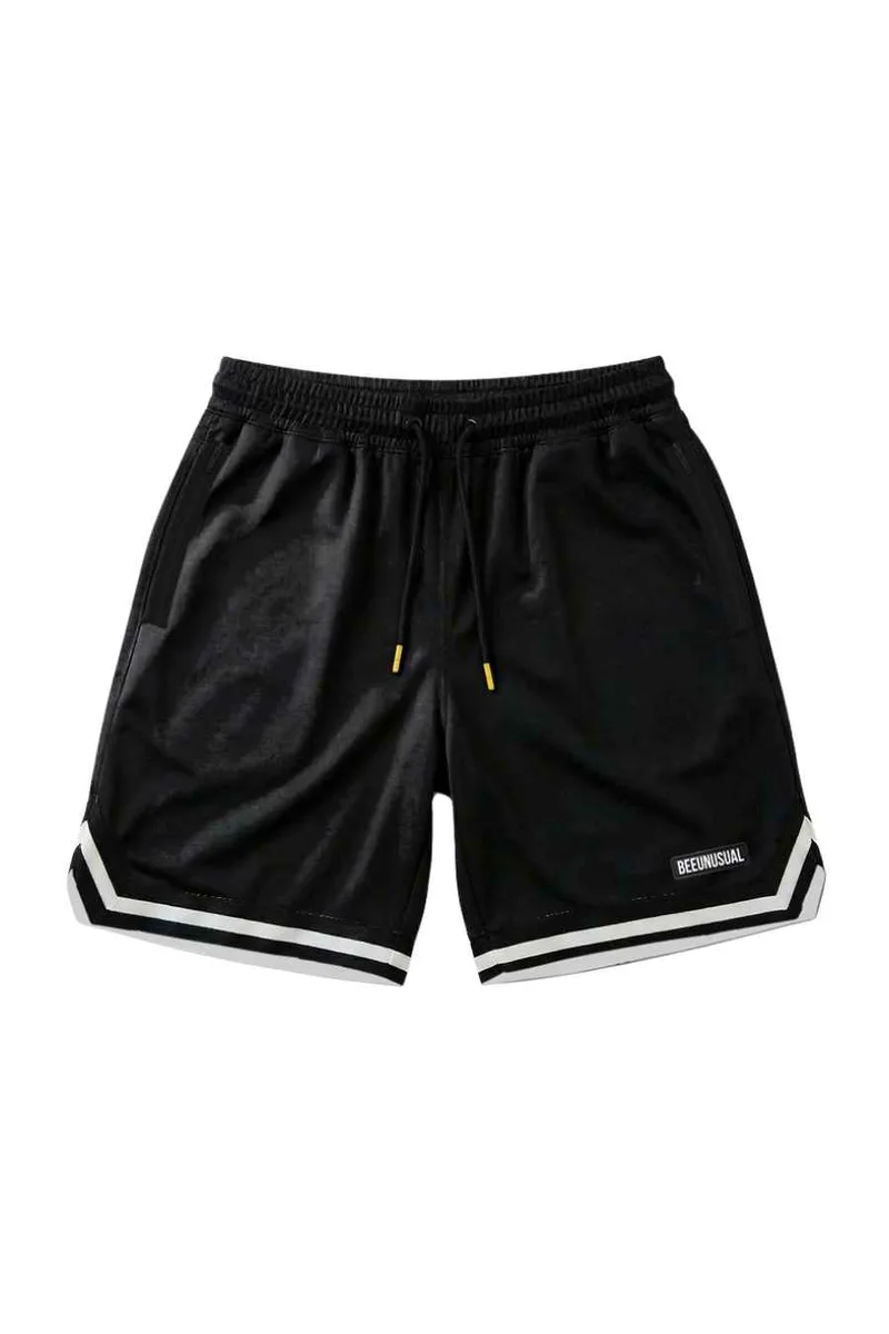 BEE UNUSUAL Μαγιό Solid Board Shorts Black - BLACK-BS-263214-BLACK